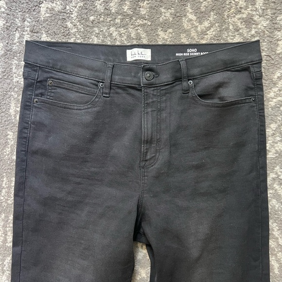 Nicole Miller Women's Black Straight Leg Jeans size 14 (M127) never worn - Picture 3 of 11
